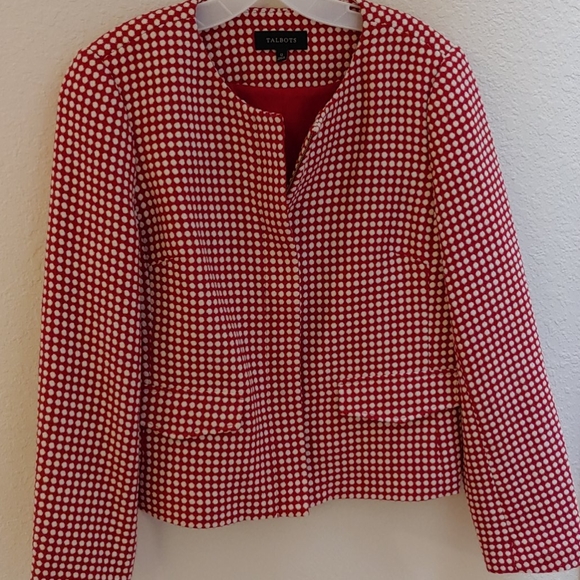 Talbots Jackets & Blazers - Talbots red and white polka dot blazer